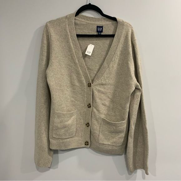 GAP Sweaters - Gap CashSoft Pocket Cardigan L TALL cobblestone beige